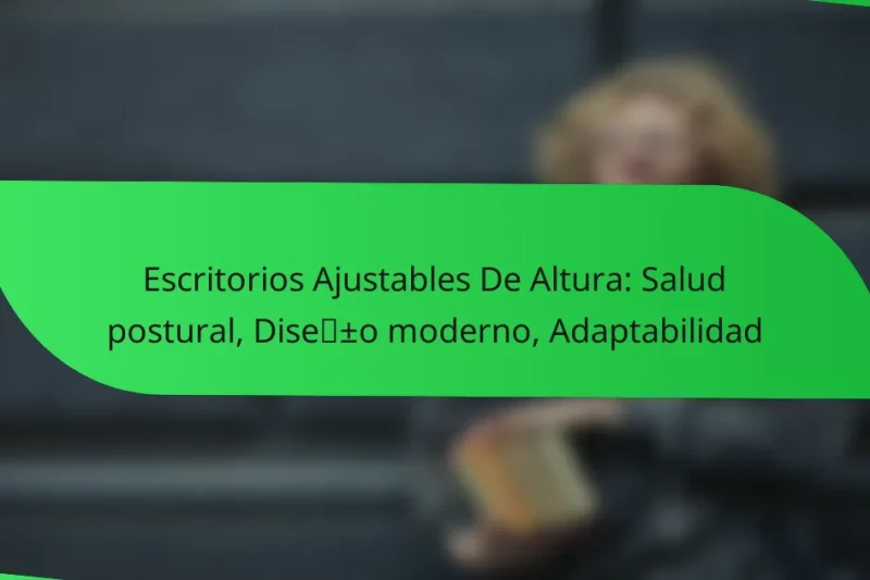 Escritorios Ajustables De Altura: Salud postural, Diseño moderno, Adaptabilidad