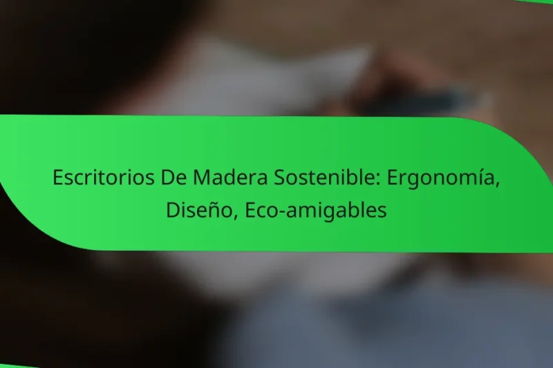 Escritorios De Madera Sostenible: Ergonomía, Diseño, Eco-amigables