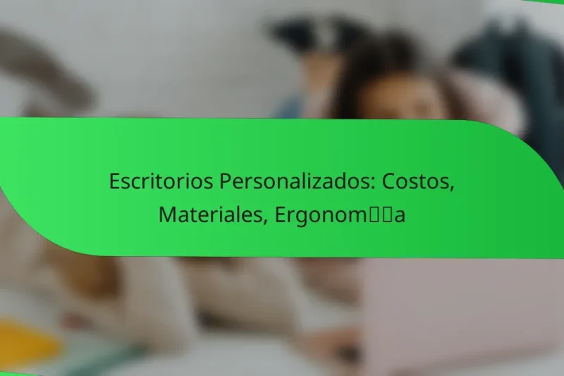 Escritorios Personalizados: Costos, Materiales, Ergonomía