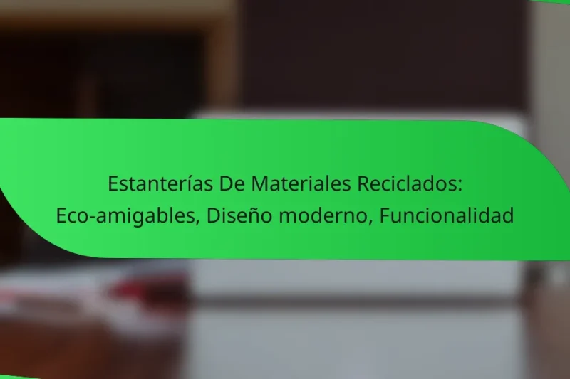 Estanterías De Materiales Reciclados: Eco-amigables, Diseño moderno, Funcionalidad