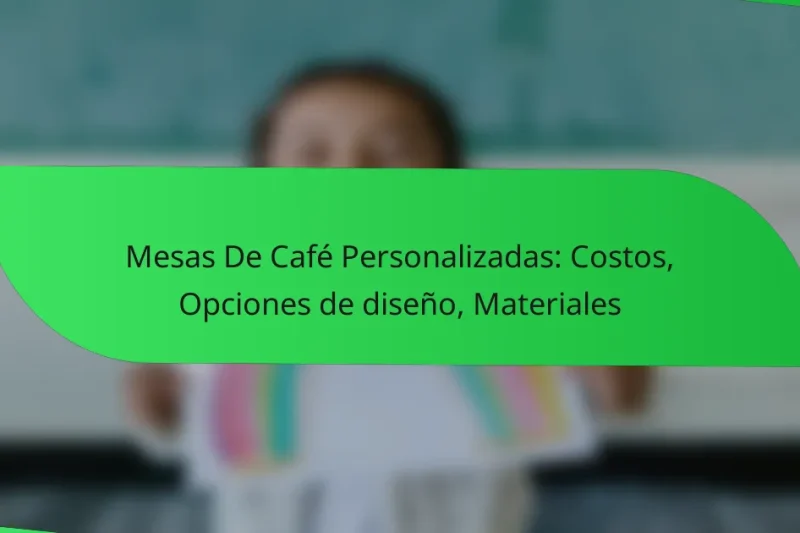 Mesas De Café Personalizadas: Costos, Opciones de diseño, Materiales