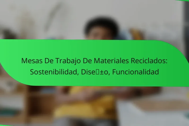 Mesas De Trabajo De Materiales Reciclados: Sostenibilidad, Diseño, Funcionalidad
