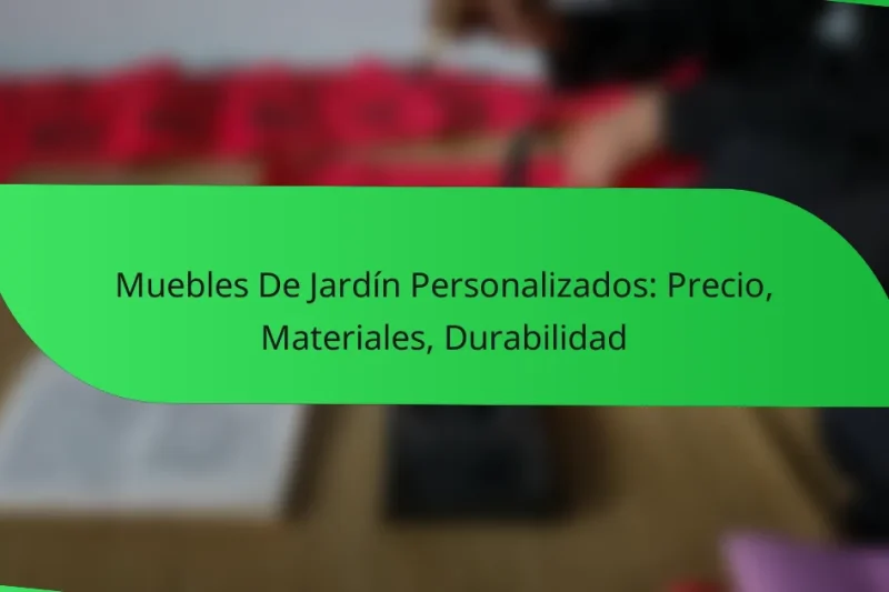 Muebles De Jardín Personalizados: Precio, Materiales, Durabilidad