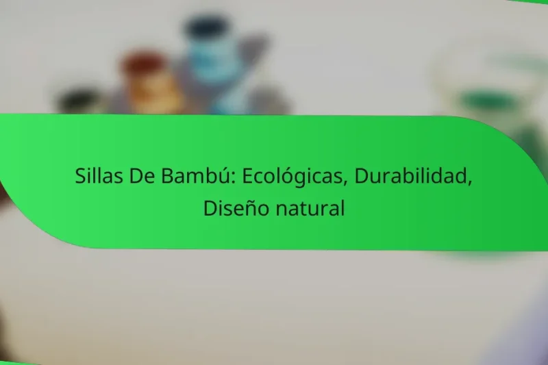 Sillas De Bambú: Ecológicas, Durabilidad, Diseño natural